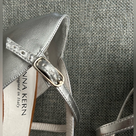 Anna Kern ballroom dance shoes silver size 6.5 - Picture 4 of 15